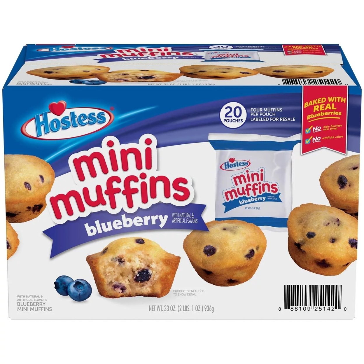 Hostess Blueberry Mini Muffins (20 Count)
