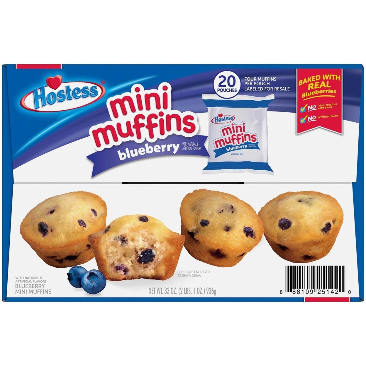 Hostess Blueberry Mini Muffins (20 Count)
