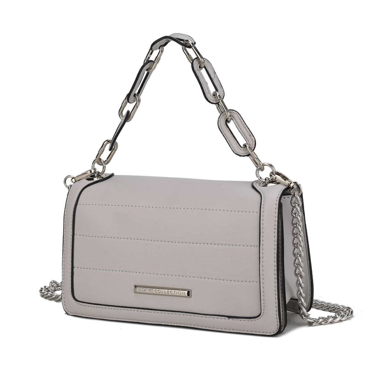 MKF Collection Dora Crossbody Handbag By Mia K - Light Grey
