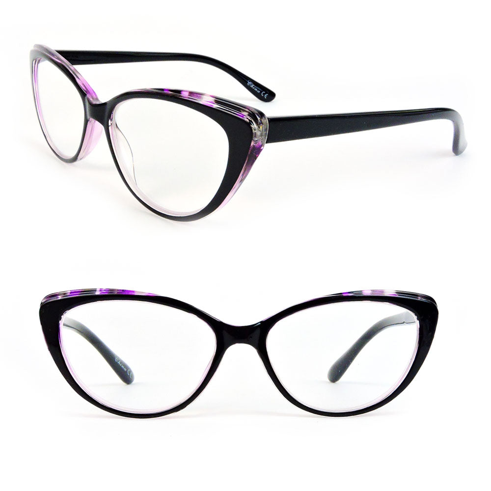 Cat Eye Frame Fashion Women's Reading Glasses - Pink, +2.75