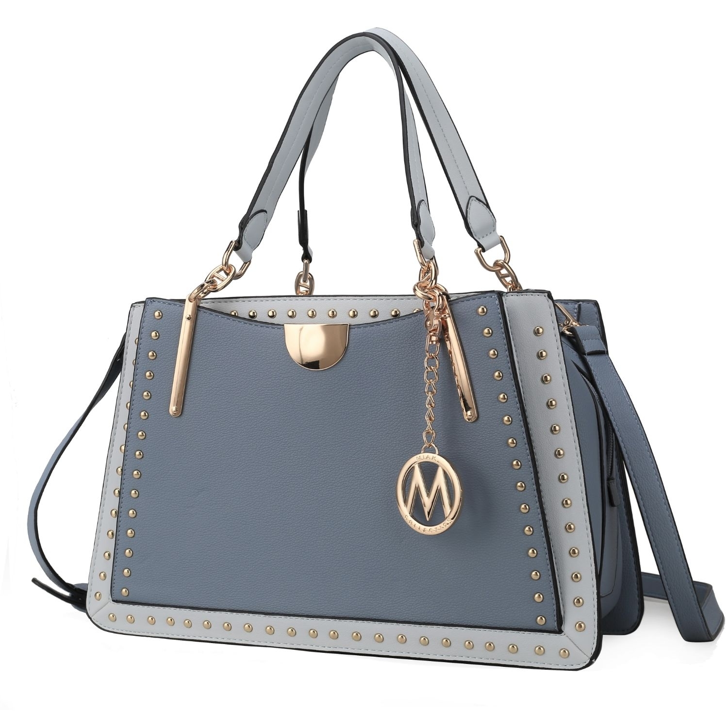 MKF Collection Aubrey Satchel Handbag By Mia K. - Denim-Light Blue