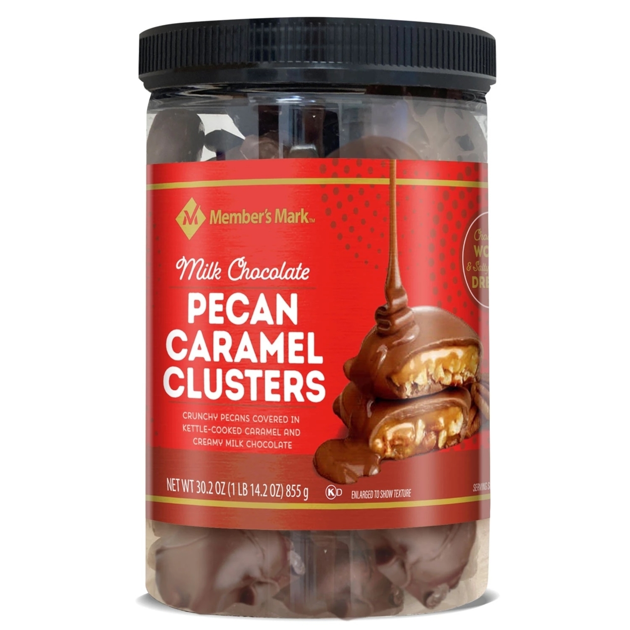 Member's Mark Milk Chocolate Pecan Caramel Clusters, 30.2 Ounce
