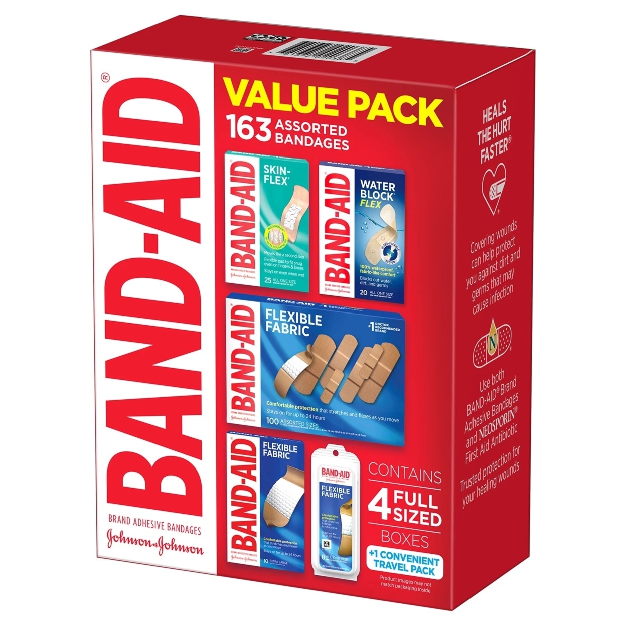 Band-Aid Brand Variety Pack Adhesive Bandages (163 Count)