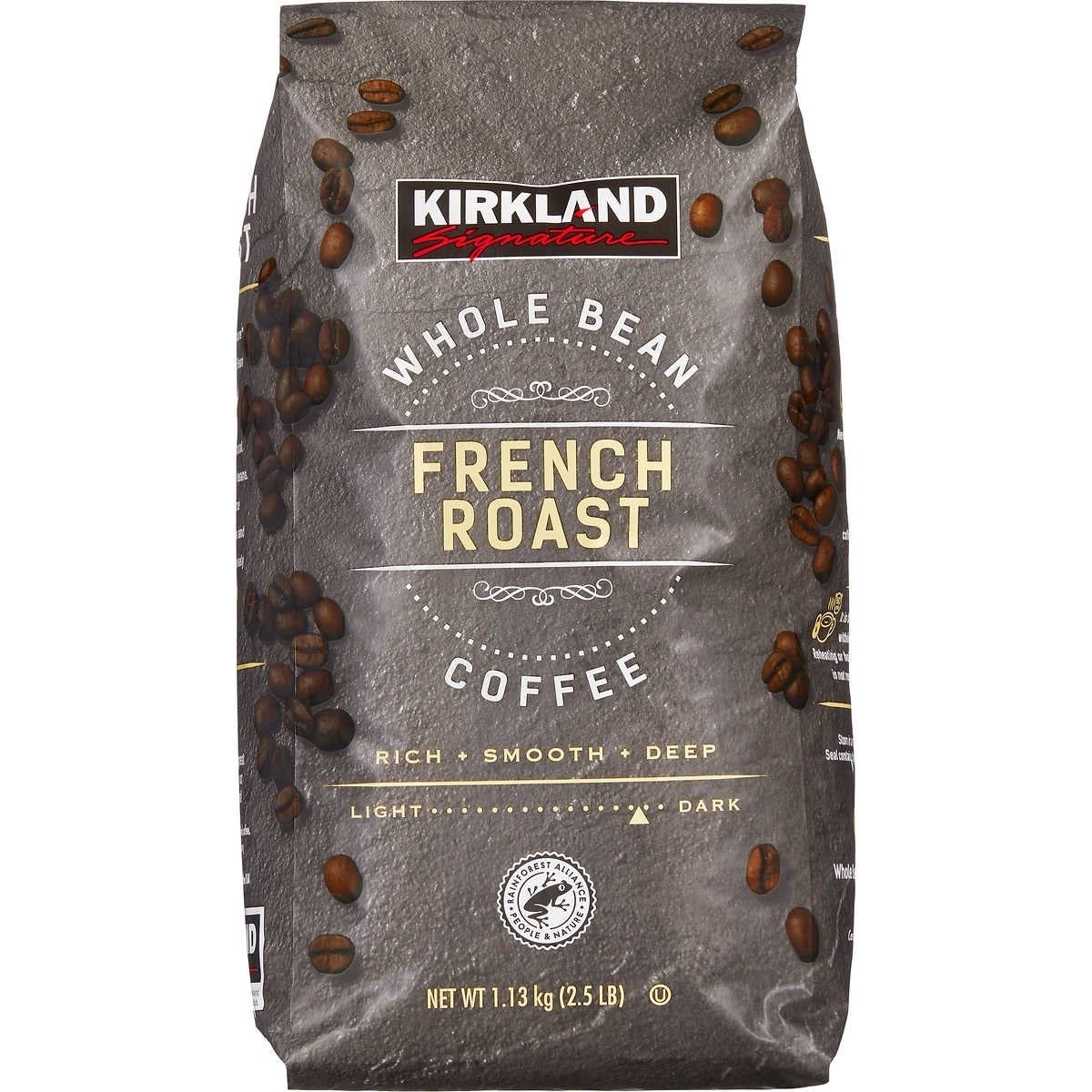Kirkland Signature Whole Bean Coffee, French Roast, 2.5 Pounds