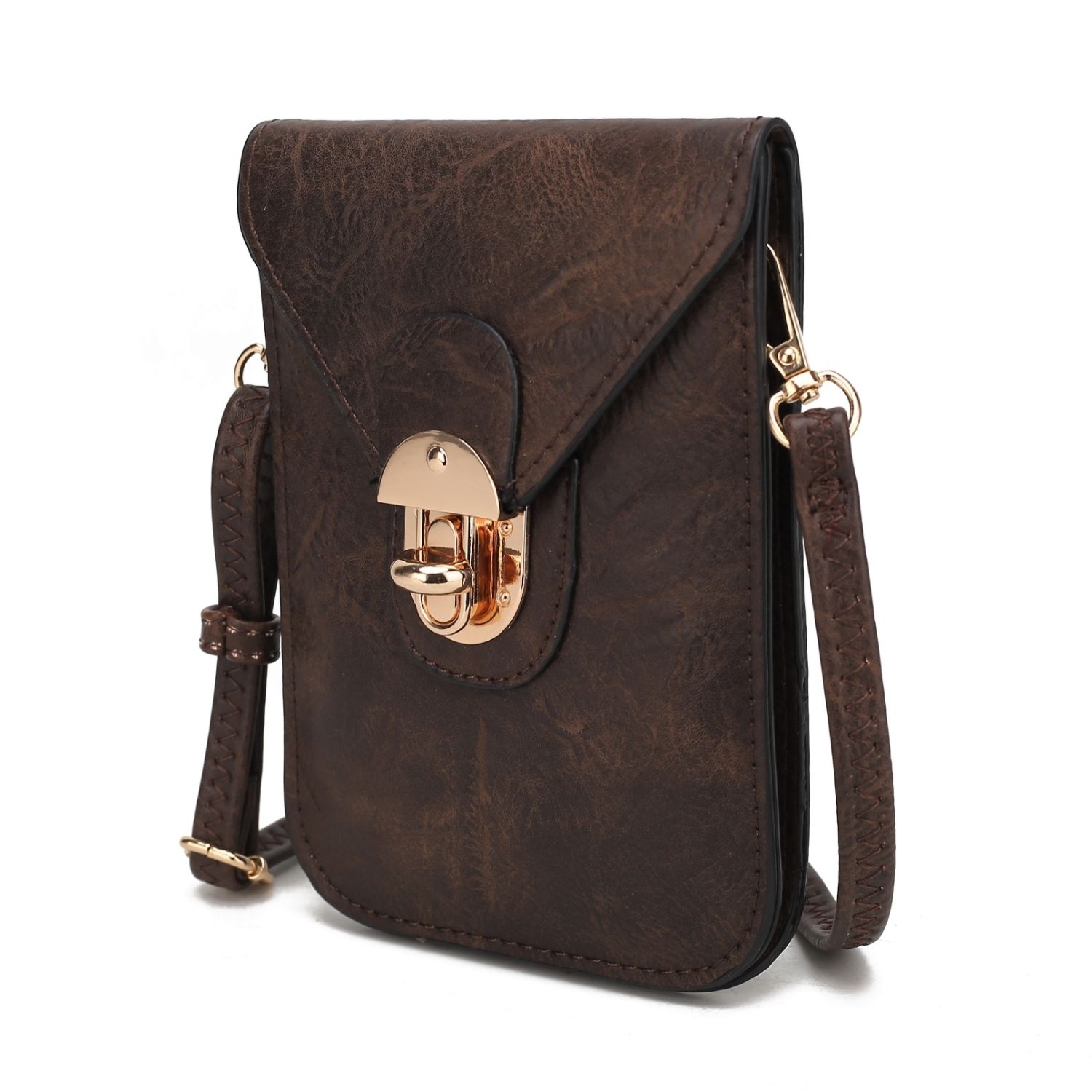 MKF Collection Kianna Vegan Leather Phone Crossbody Handbag By Mia K. - Burgundy