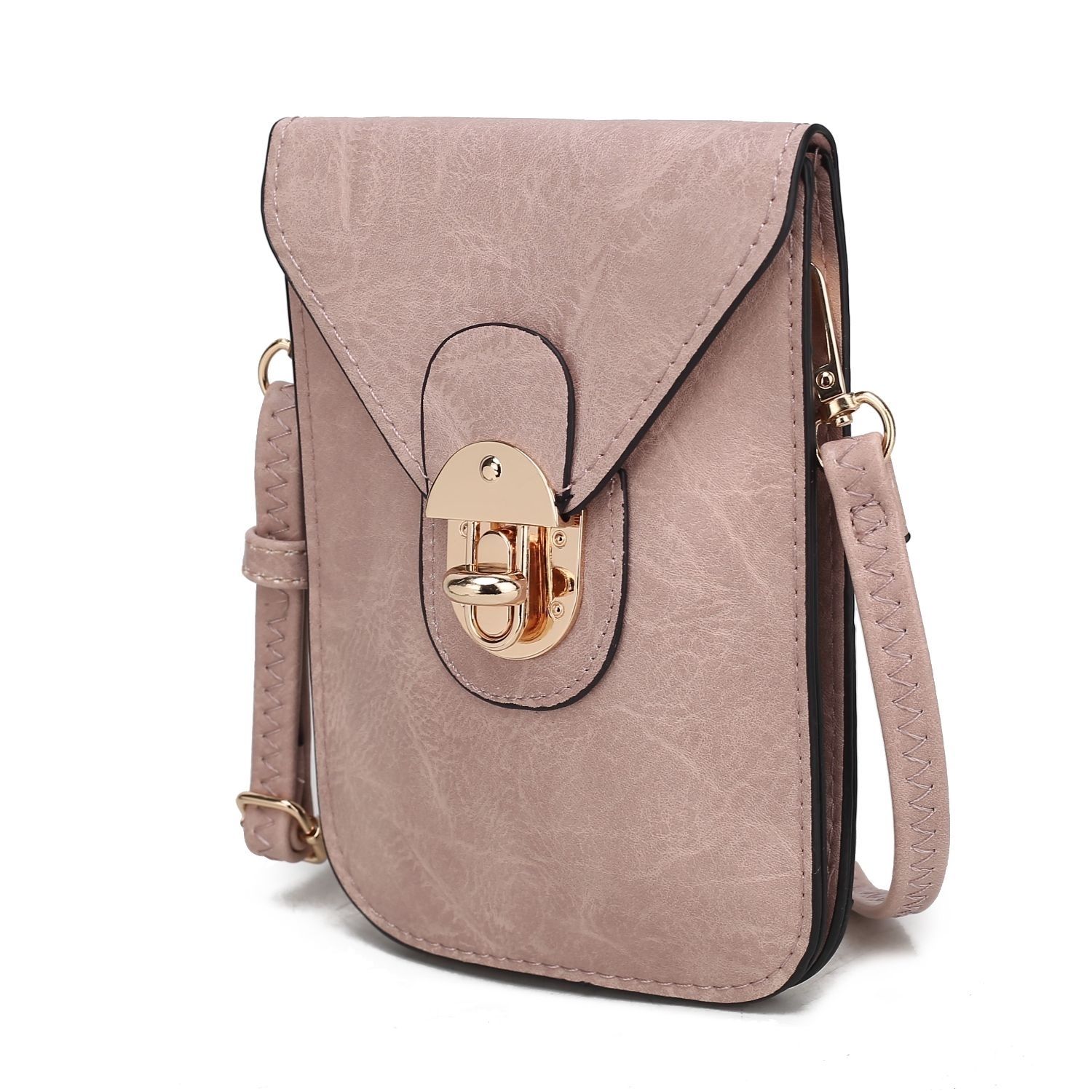 MKF Collection Kianna Vegan Leather Phone Crossbody Handbag By Mia K. - Rose