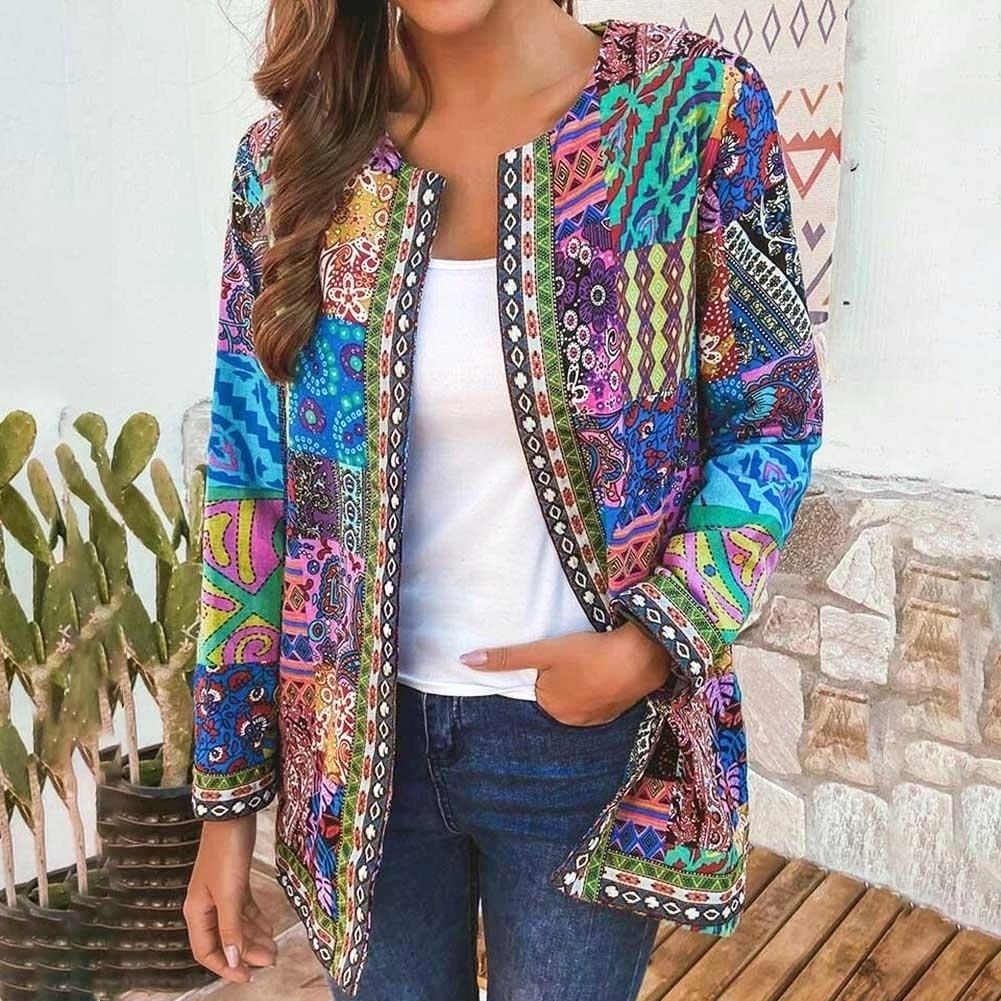 ethnic print jacket