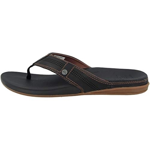 Reef Men's Sandals , Cushion Lux 4.5 BLACK/BROWN - BLACK/BROWN, 12