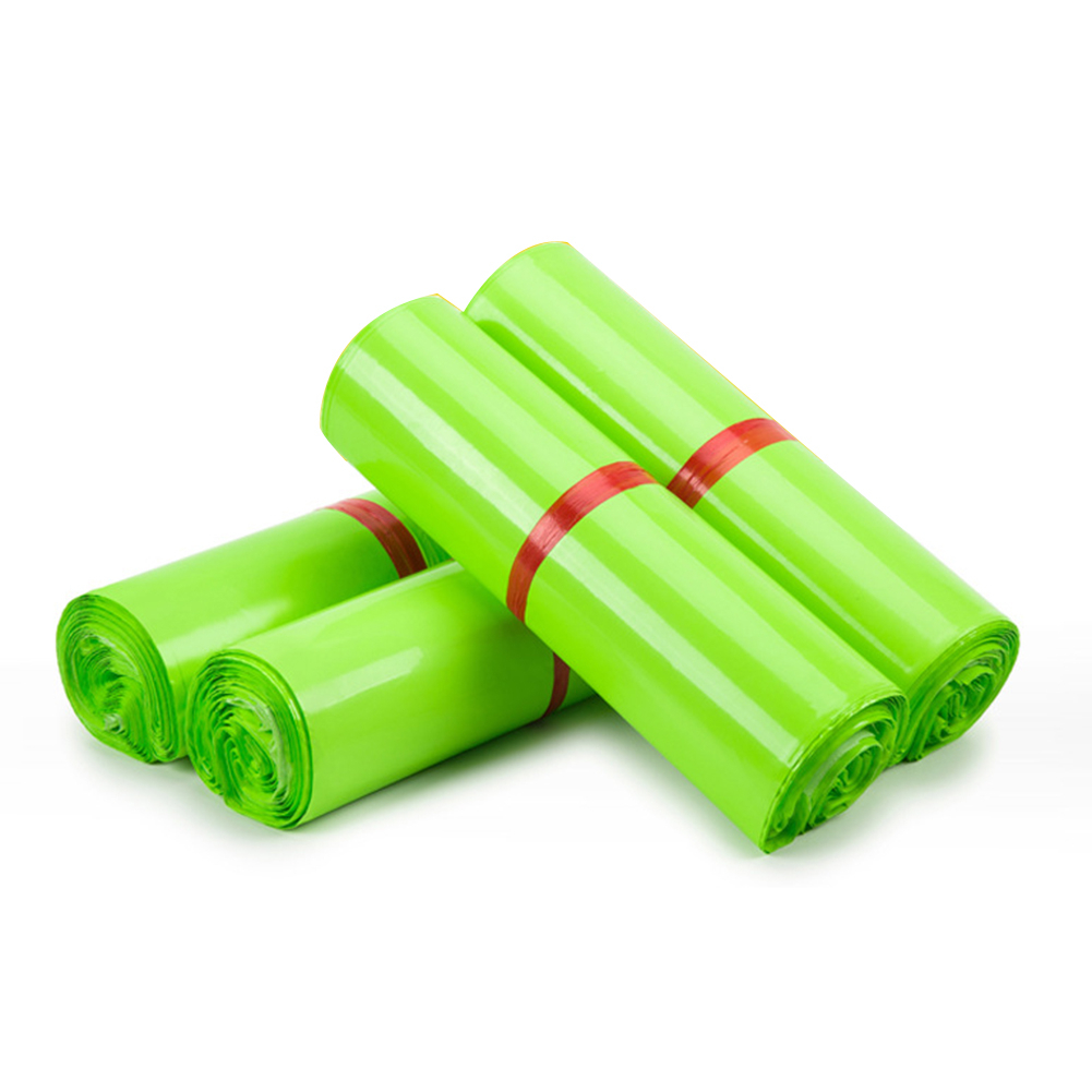 100Pcs Courier Bags Shipping Envelope Mailing Self-Adhesive Seal Plastic Pouches - fruit green, 25x35cm