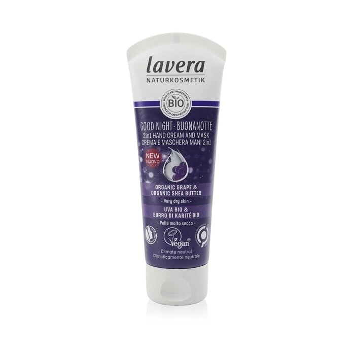 Lavera - Good Night 2In1 Hand Cream & Mask Wirh Organic Grape & Organic Shea Butter - For Very Dry Skin(75ml/2.6oz)