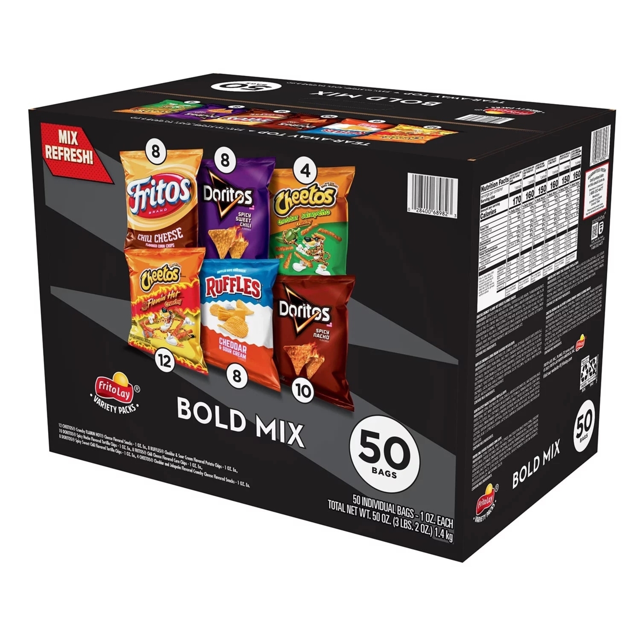 Frito Lay Bold Mix Variety Pack Chips (50 Count)