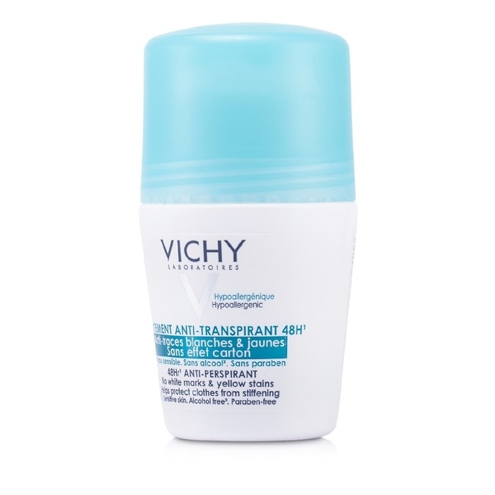 Vichy - 48Hr Anti-Perspirant Roll-On - No White Marks & Yellow Stains (For Sensitive Skin)(50ml/1.69oz)