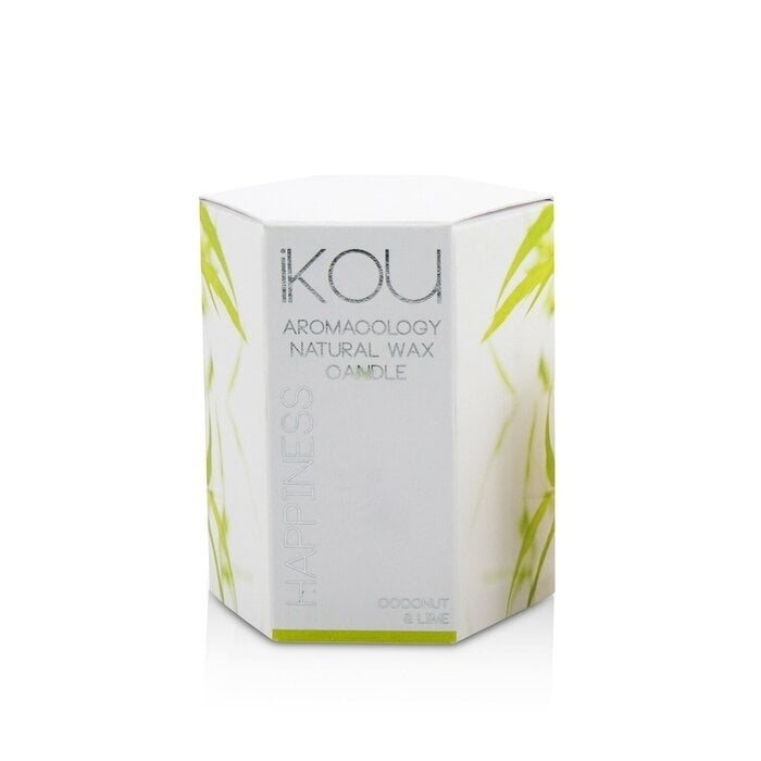 IKOU - Eco-Luxury Aromacology Natural Wax Candle Glass - Happiness (Coconut & Lime)(85g)