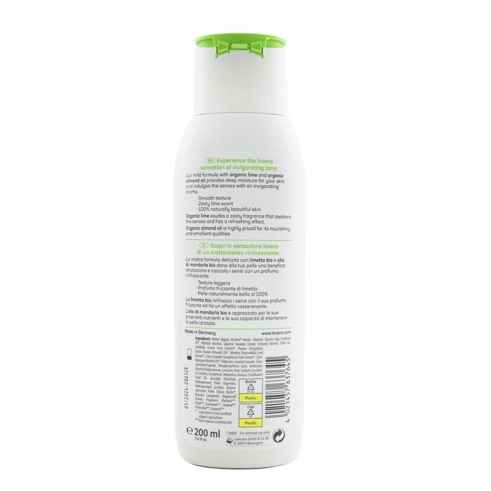 Lavera - Body Lotion (Regreshing) - With Lime & Organic Almond Oil - For Normal Skin(200ml/7oz)