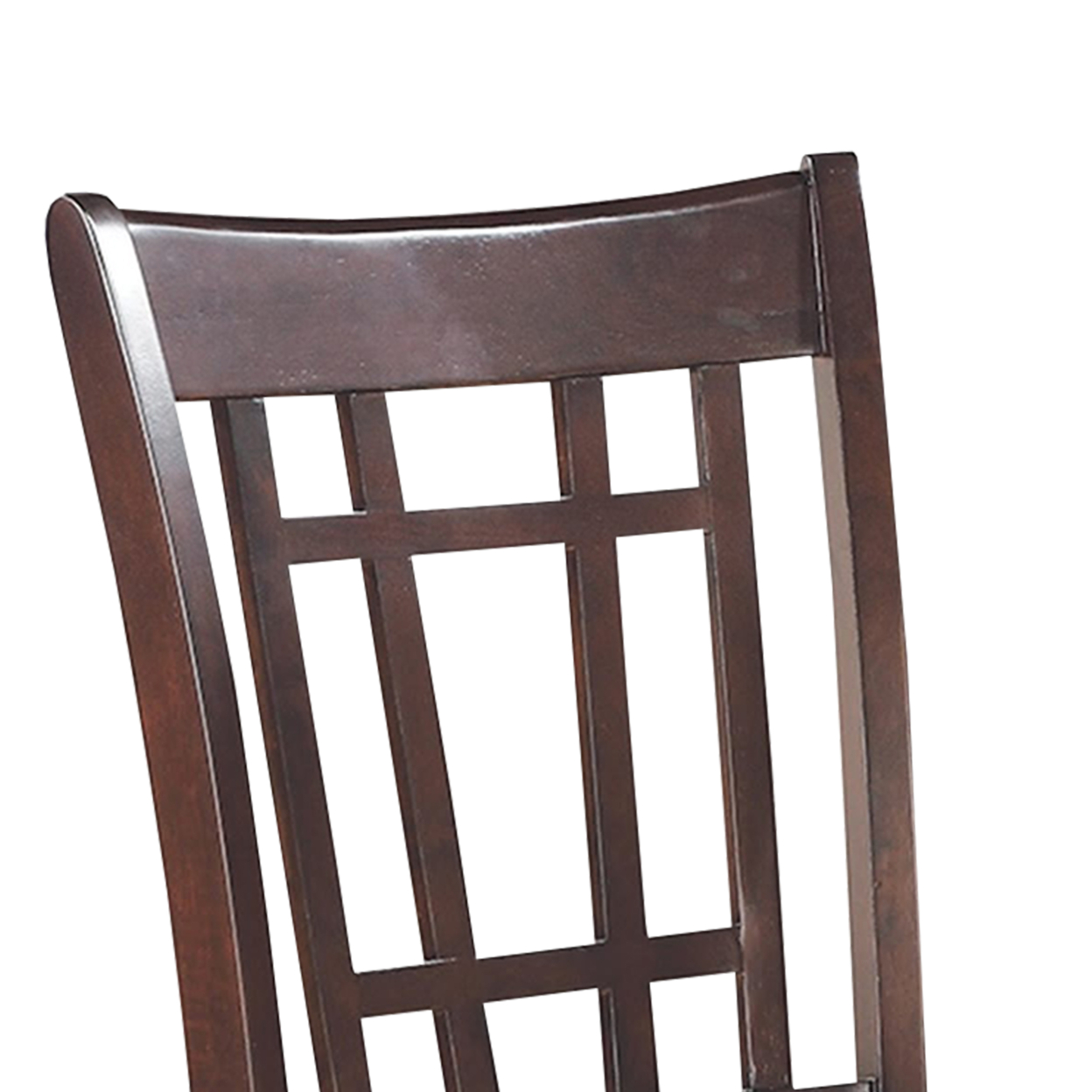 Contemporary Armless Dining Side Chair, Espresso Brown & Black, Set Of 2- Saltoro Sherpi