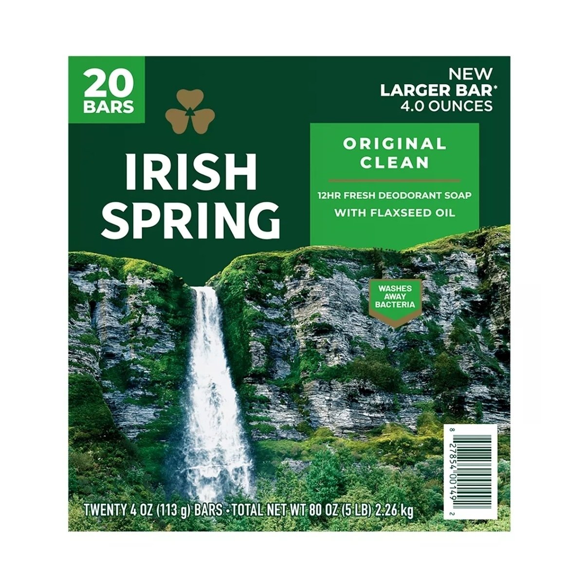 Irish Spring Original Clean Bar Soap For Men, 4 Ounce (Pack Of 20)