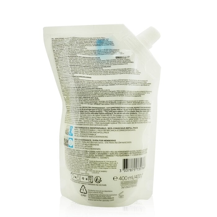 La Roche Posay - Lipikar Syndet AP+ Lipid Replenishing Cream Wash Eco-Refill(400ml/13.3oz)