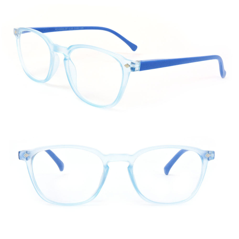 Reading Glasses Fashion Men And Women Readers Spring Hinge Glasses For Reading - Black/Shine, +2.50