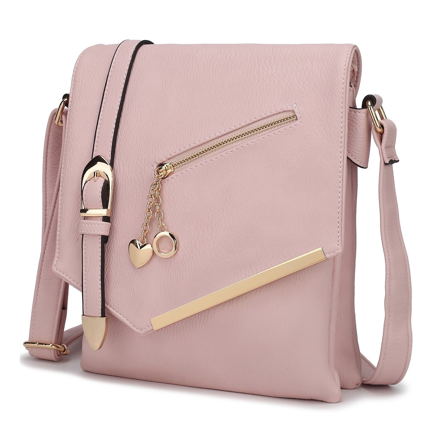 MKF Collection Jasmine Crossbody Shoulder Handbag By Mia K. - Dusty Pink