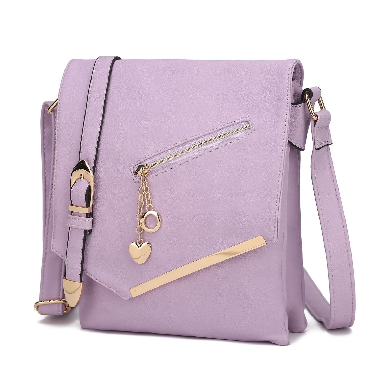 MKF Collection Jasmine Crossbody Shoulder Handbag By Mia K. - Lavender