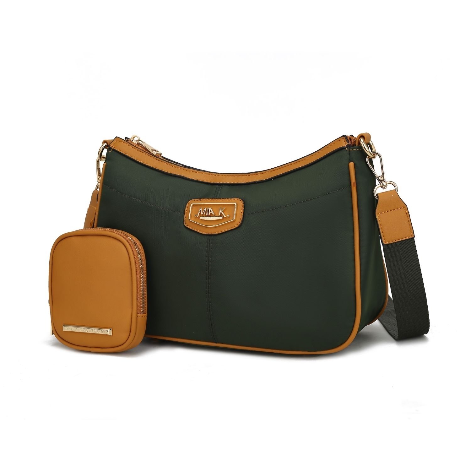 MKF Collection Freya 2-Pc Crossbody Handbag By Mia K - Olive - Mustard