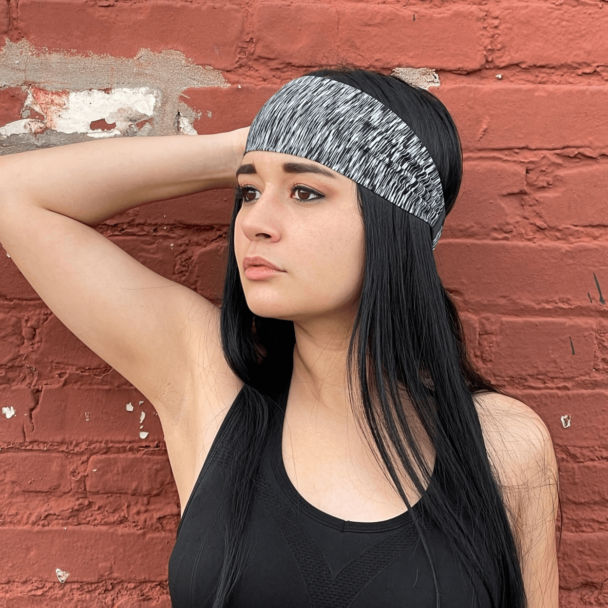 Extra-Wide Sport And Fitness Sweat-Wicking Headband - Blue