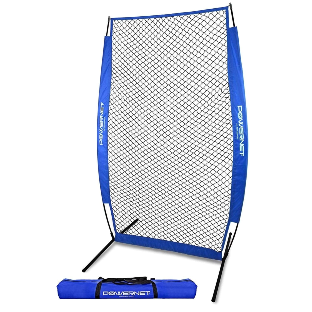 PowerNet Pitching Screen With Frame And Carry Bag - Royal Blue