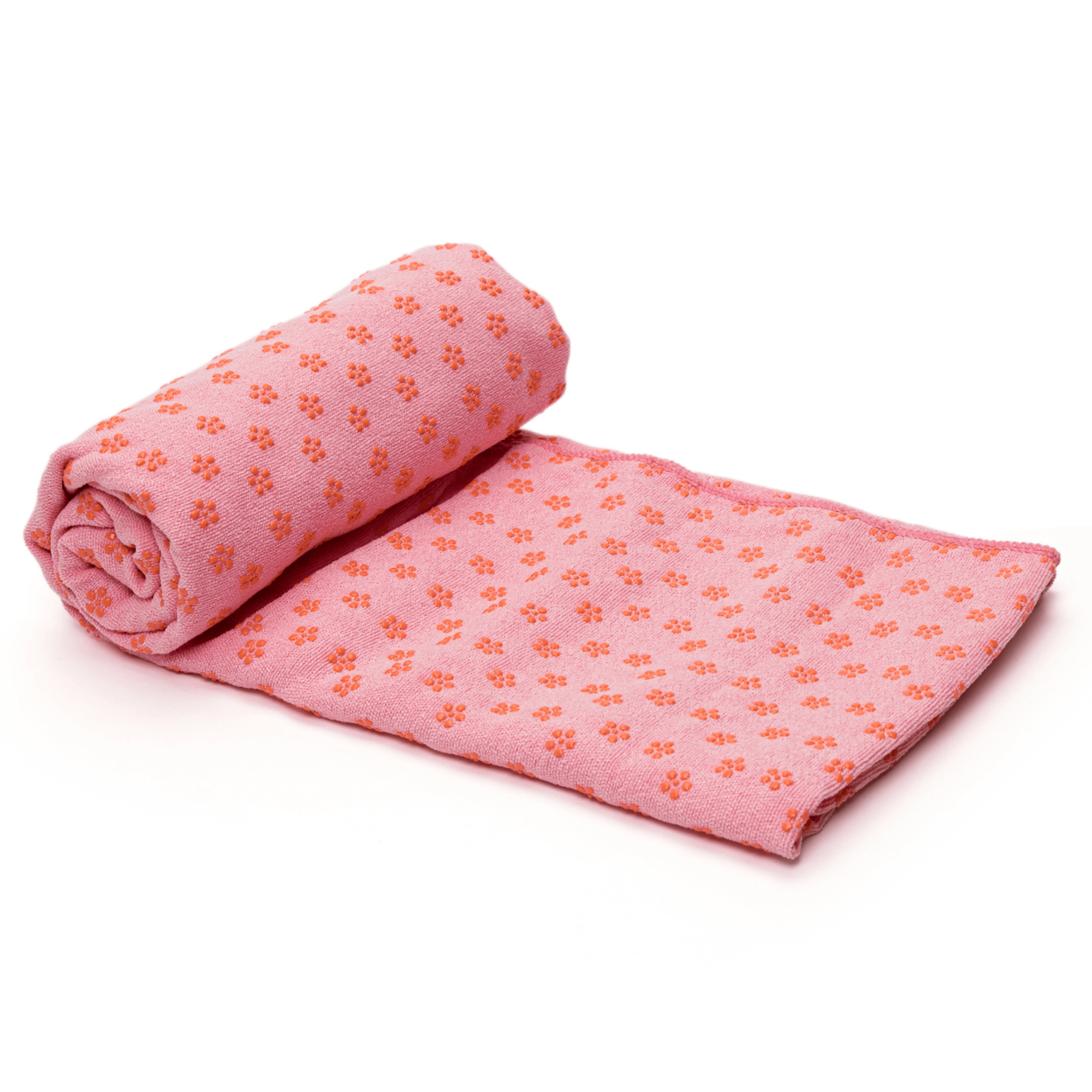 Premium Absorption Hot Yoga Mat Towel With Slip-Resistant Grip Dots - Dark Purple