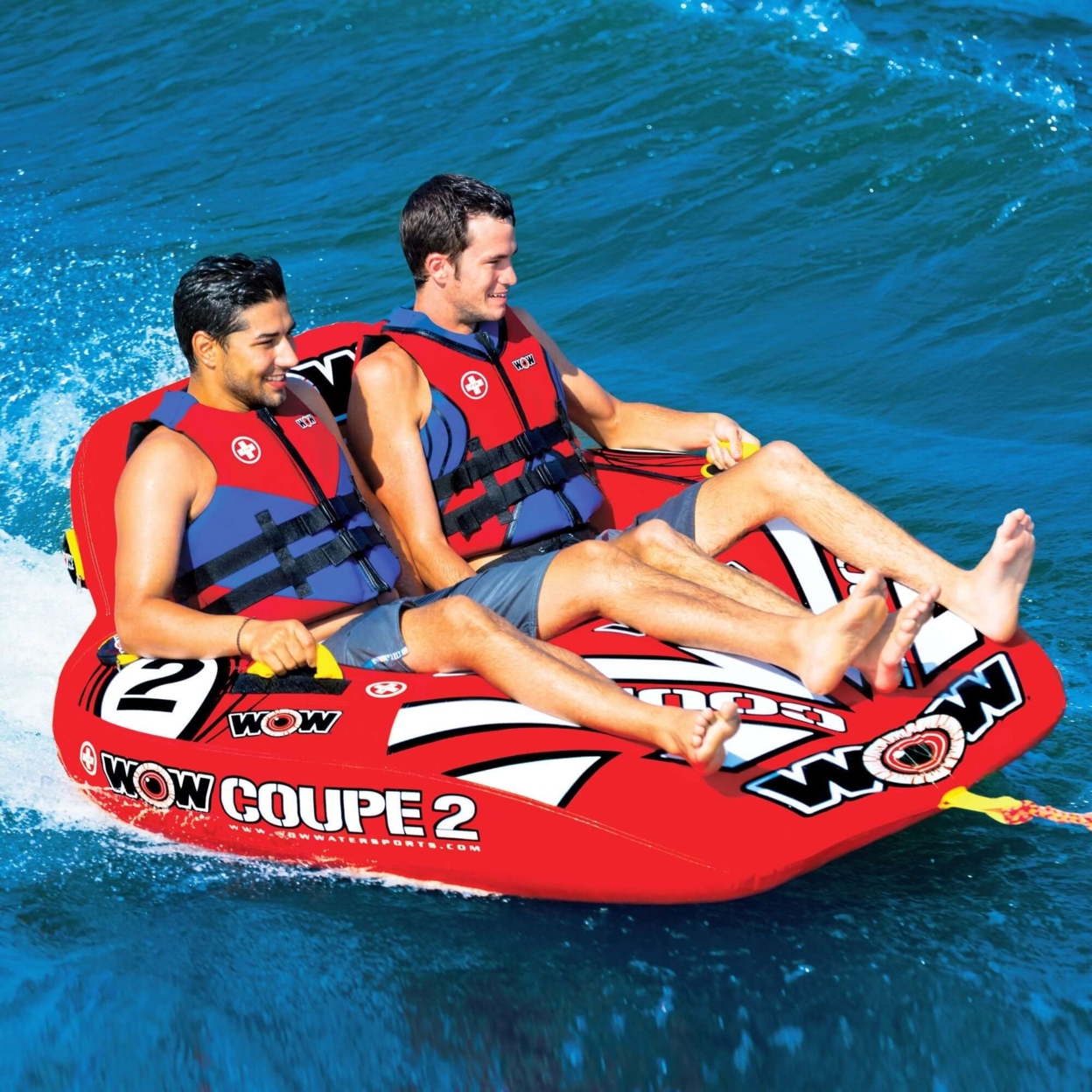 WOW Sports 2 Person Coupe Cockpit Towable Water Tube For Pool And Lake (15-1030)