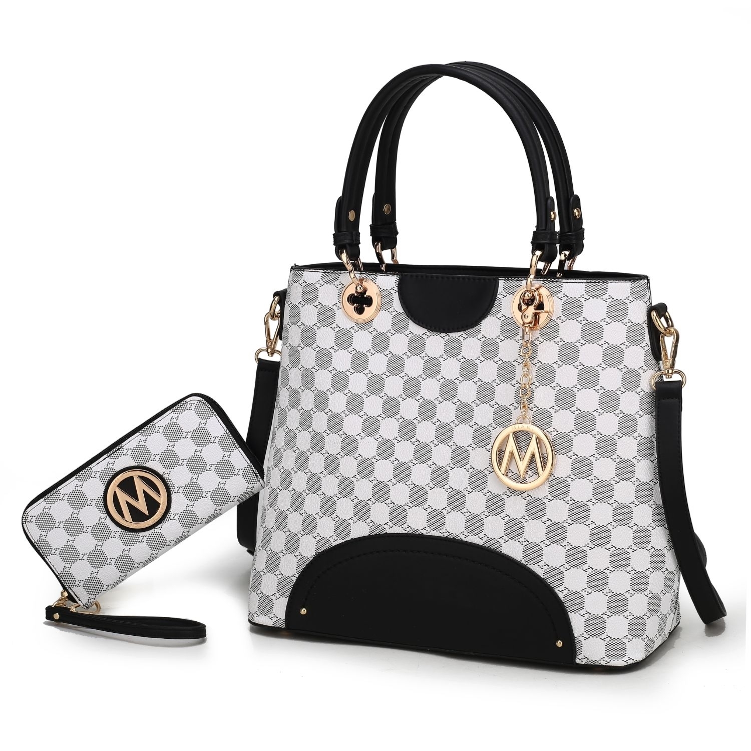 MKF Collection Gabriella Handbag With Wallet By Mia K. - Charcoal
