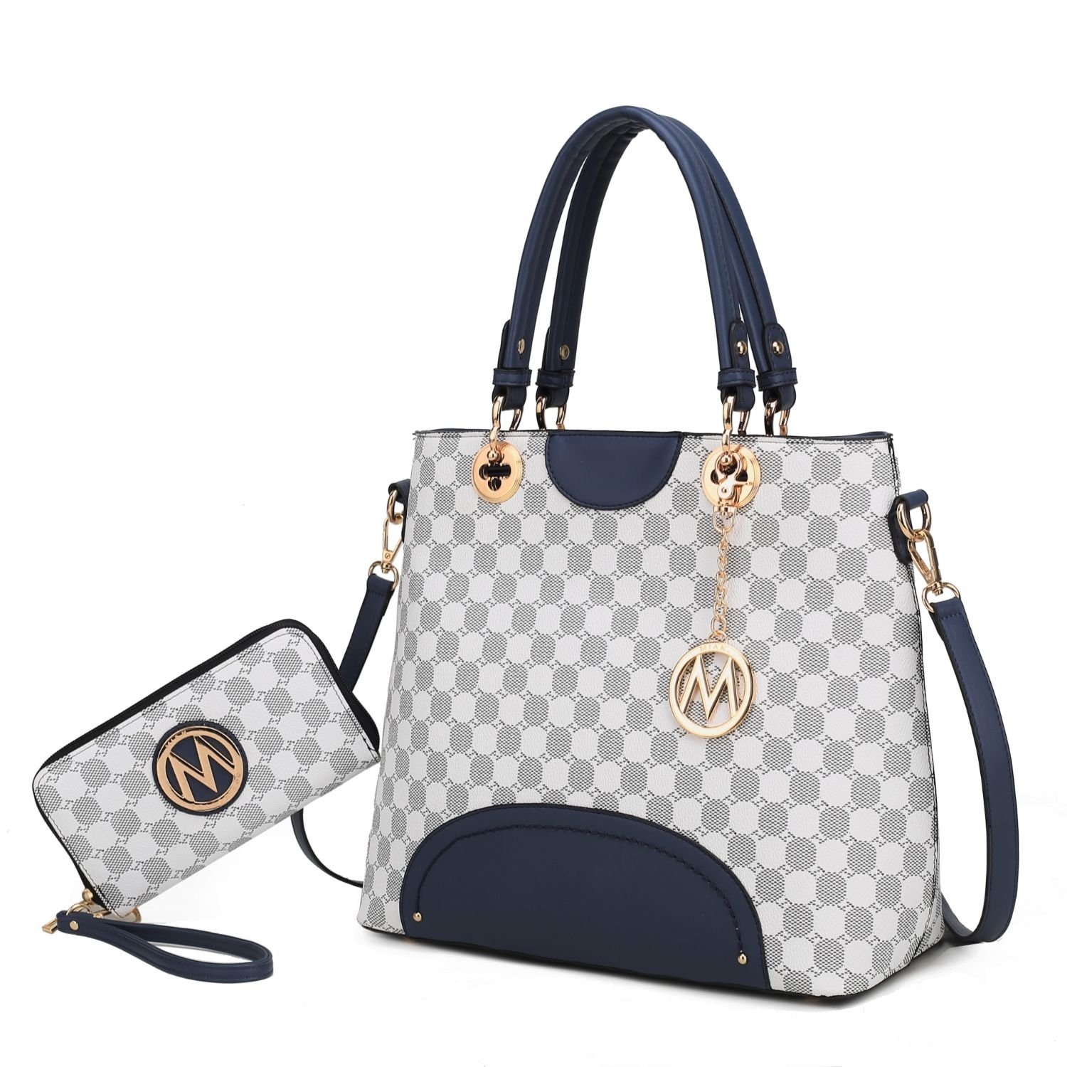 MKF Collection Gabriella Handbag With Wallet By Mia K. - Navy