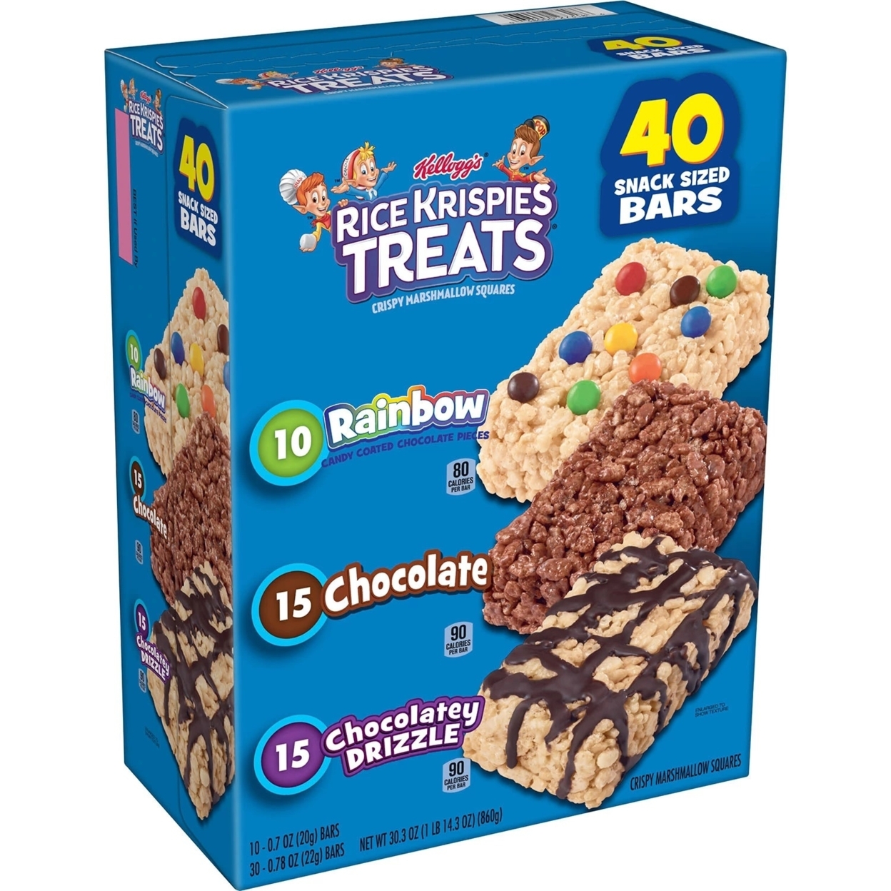 Kellogg's Rice Krispies Treats Snack Size, Variety Pack (40 Count)