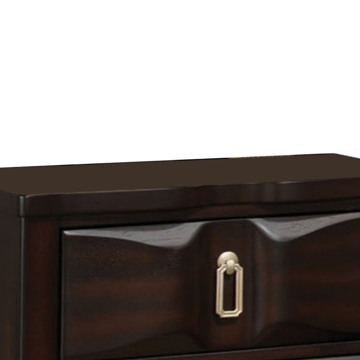 Transitional Style Wood Nightstand With 2 Drawers, Espresso Brown- Saltoro Sherpi