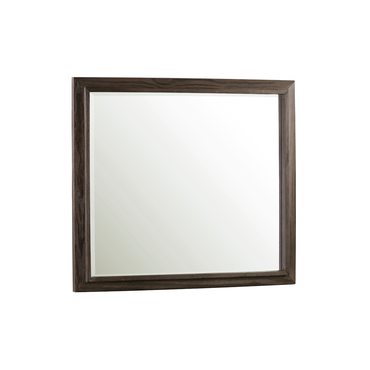 42 Inch Mae Onyx Solid Pine Wood Rectangular Dresser Mirror, Rustic Brown- Saltoro Sherpi
