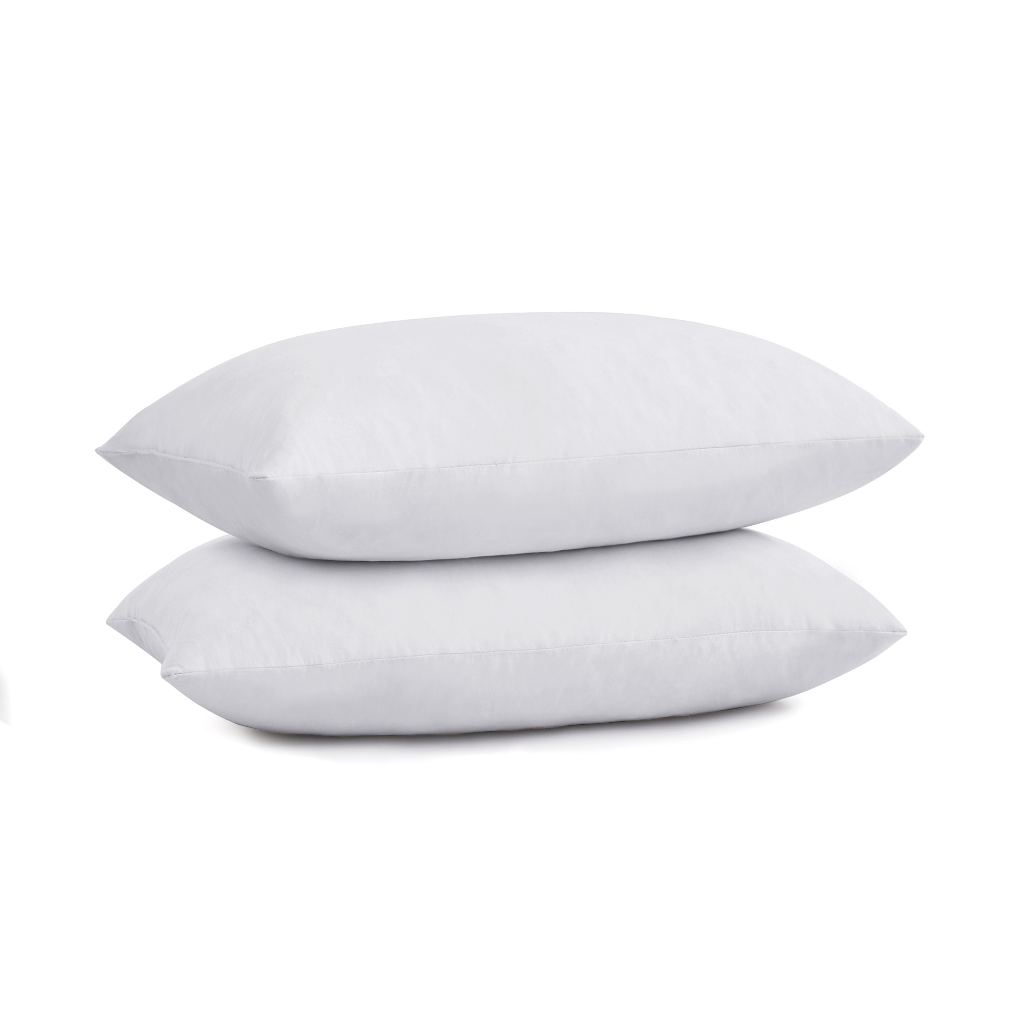 White Feather Pillows For Sleeping, Square Bed Pillows 12 X 20 Inch, 18 X 18 Inch, 20 X 20 Inch, 26 X 26 Inch, Set Of 2 - 12 By 20, White
