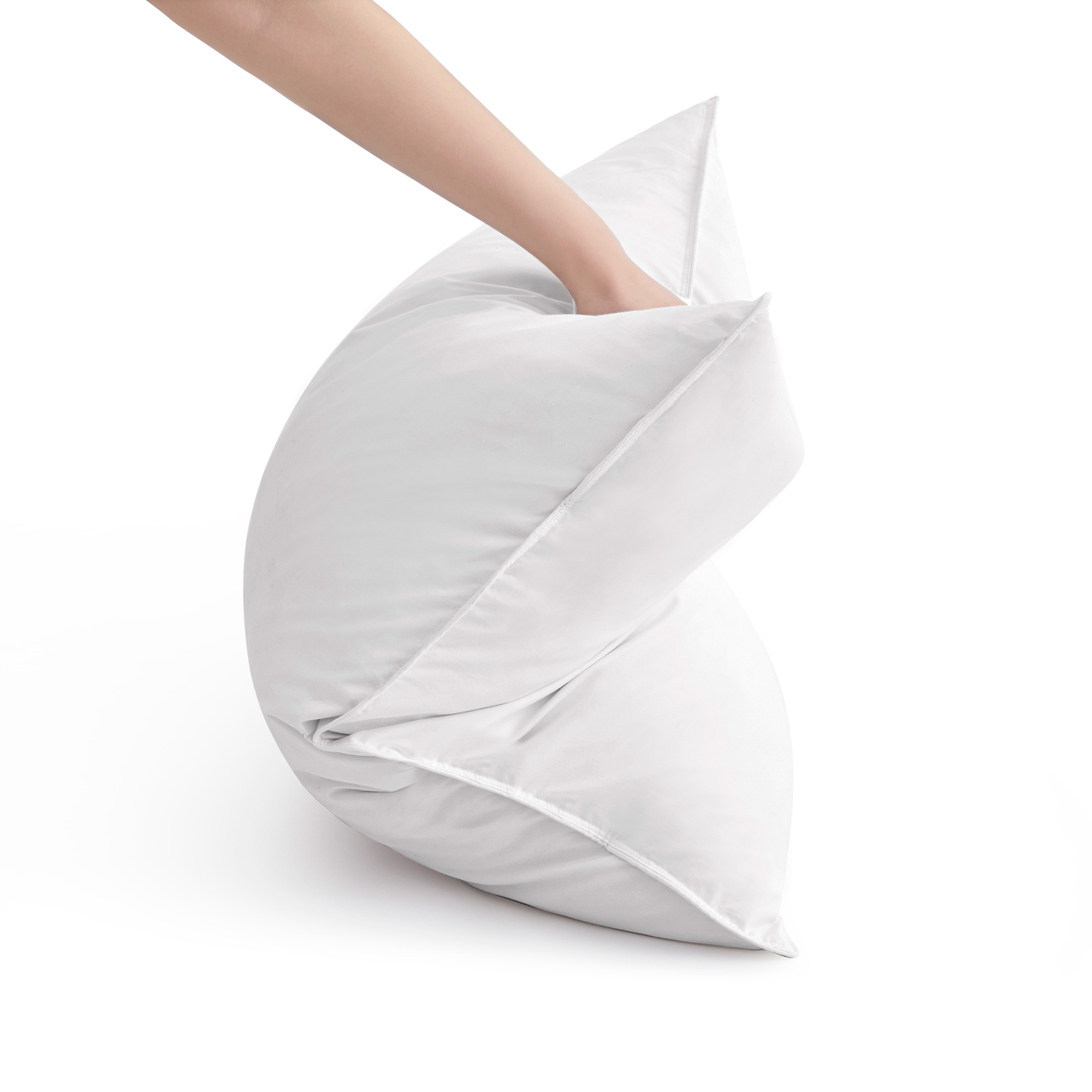 2 Pack White Goose Feather Pillows For Side And Back Sleepers - Queen, White