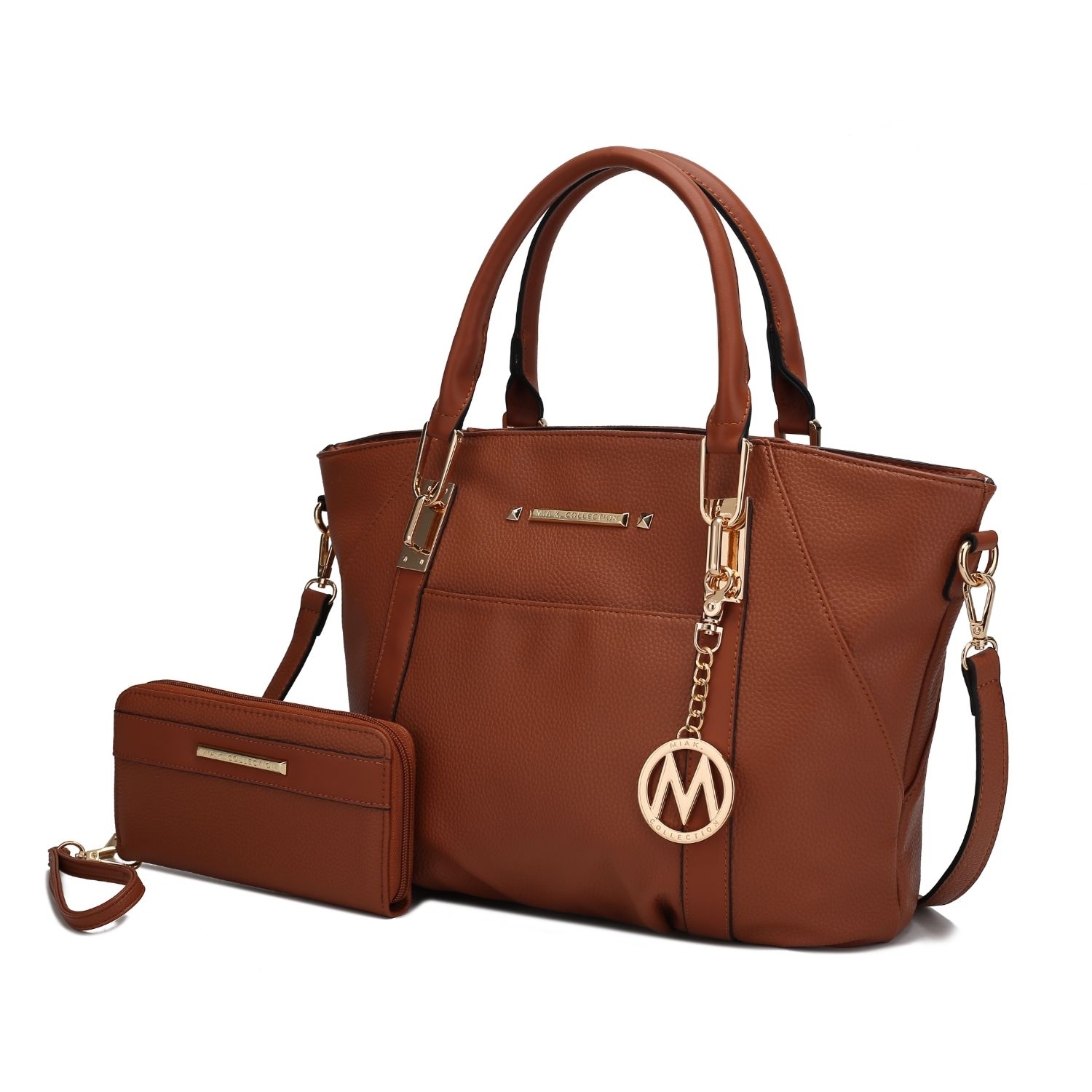 MKF Collection Darielle Satchel Handbag With Wallet By Mia K. - Pewter