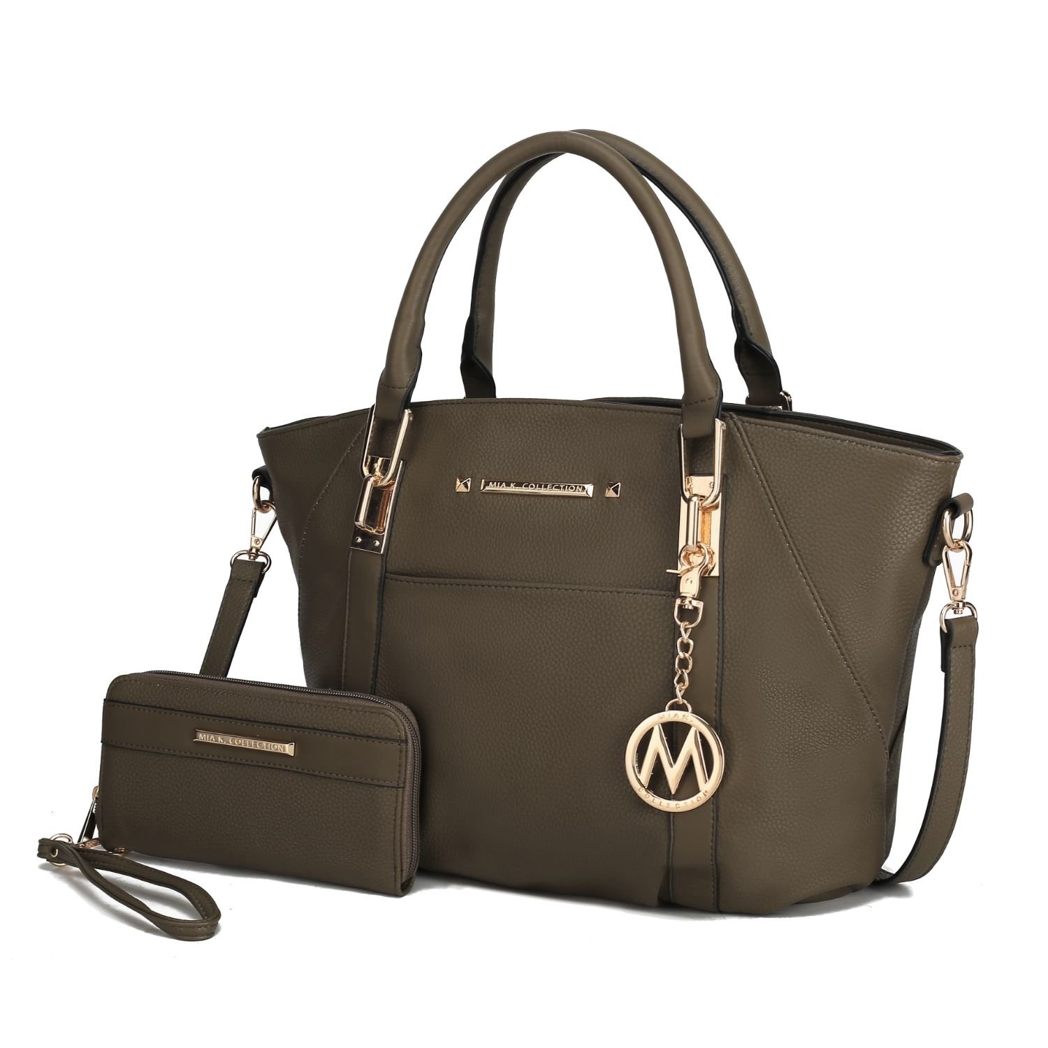 MKF Collection Darielle Satchel Handbag With Wallet By Mia K. - Olive