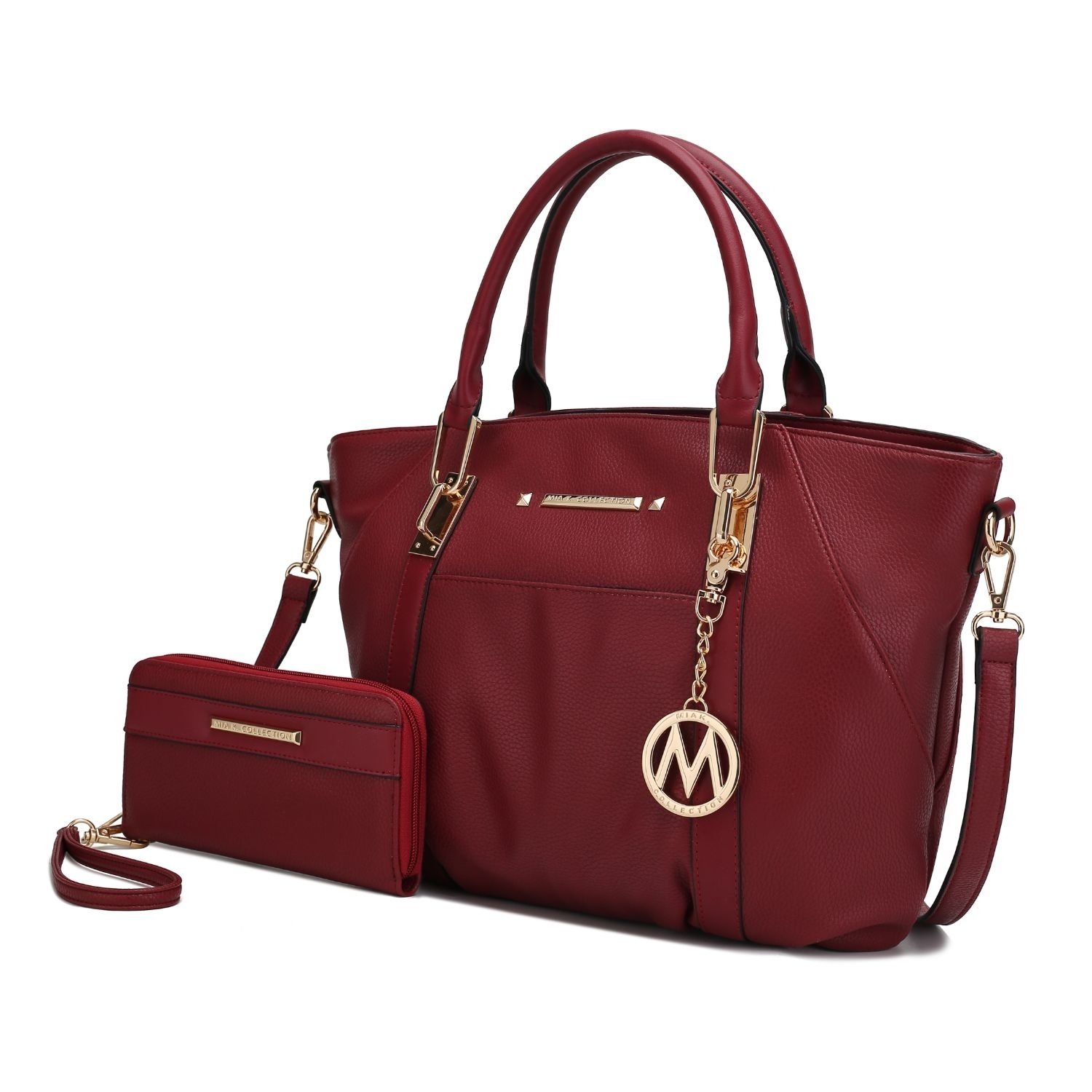 MKF Collection Darielle Satchel Handbag With Wallet By Mia K. - Red