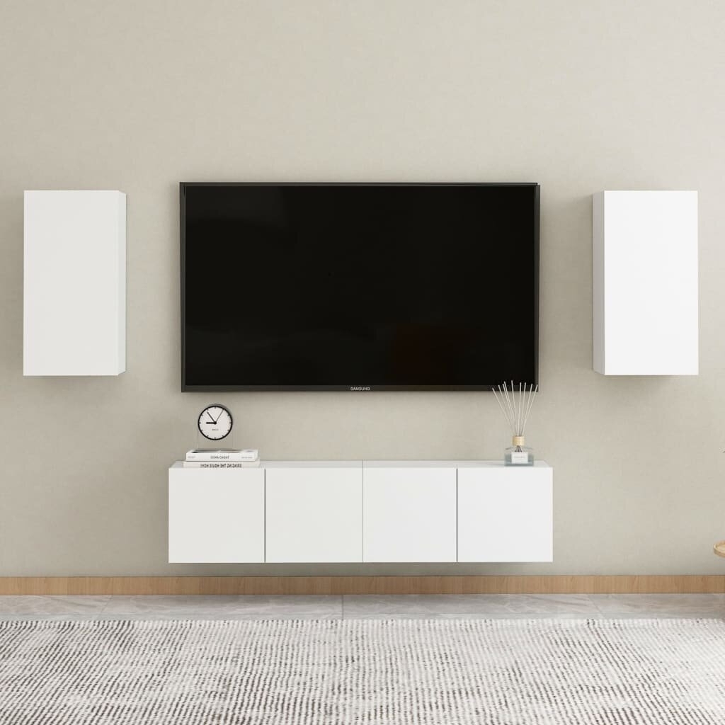 2 pcs White TV Cabinets 12"x11.8"x23.6"