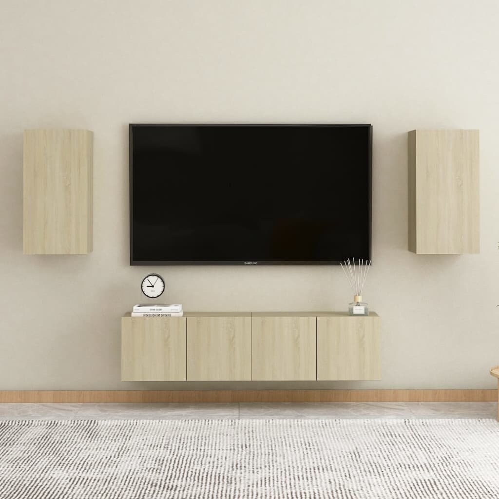 2 pcs Sonoma Oak TV Cabinets 12"x11.8"x23.6"