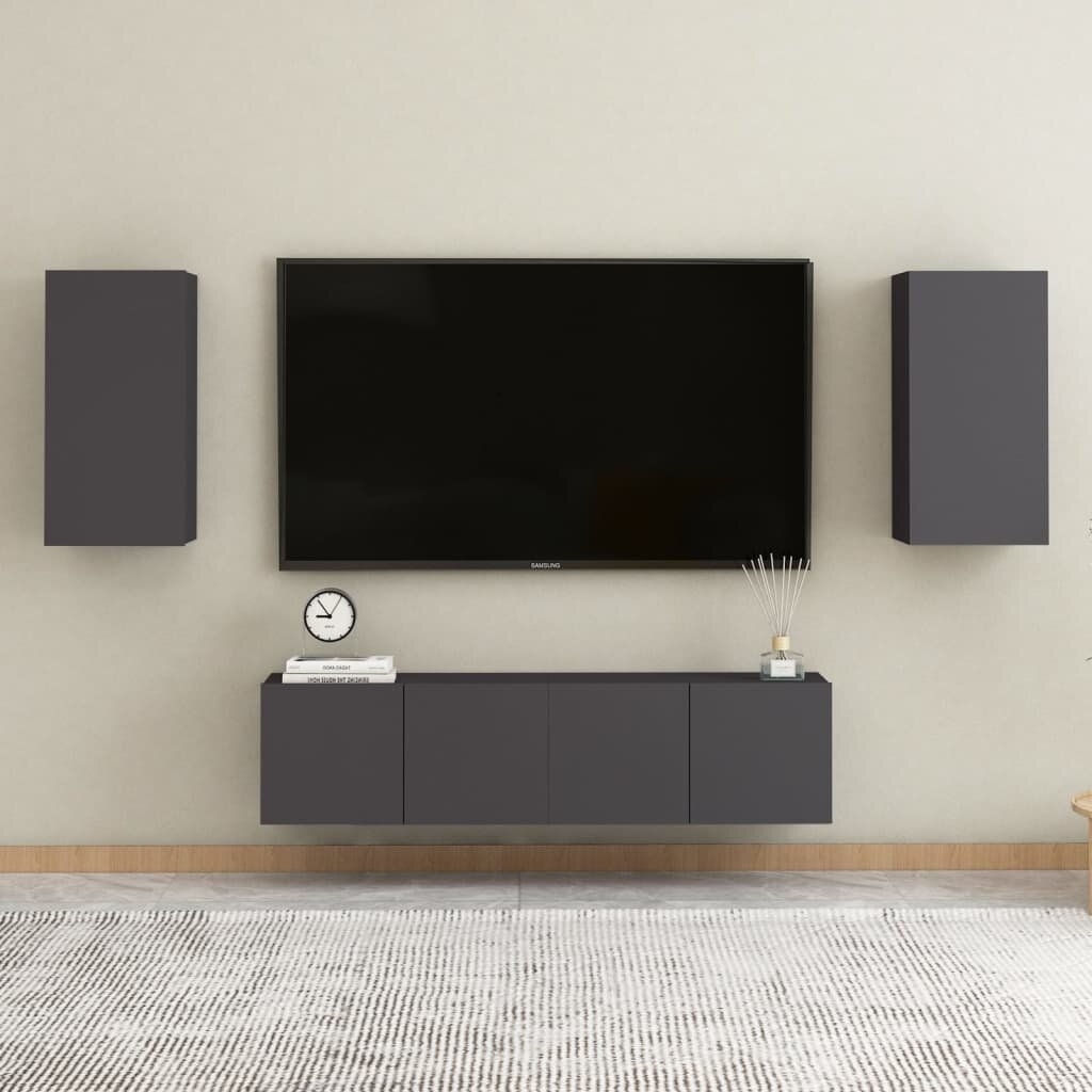 2 pcs Gray TV Cabinets 12"x11.8"x23.6"