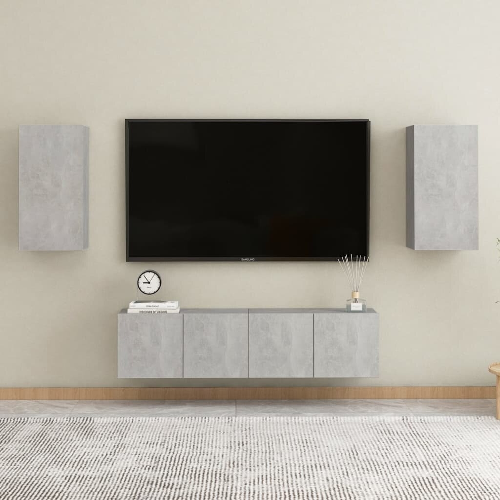 2 pcs Concrete Gray TV Cabinets 12"x11.8"x23.6"