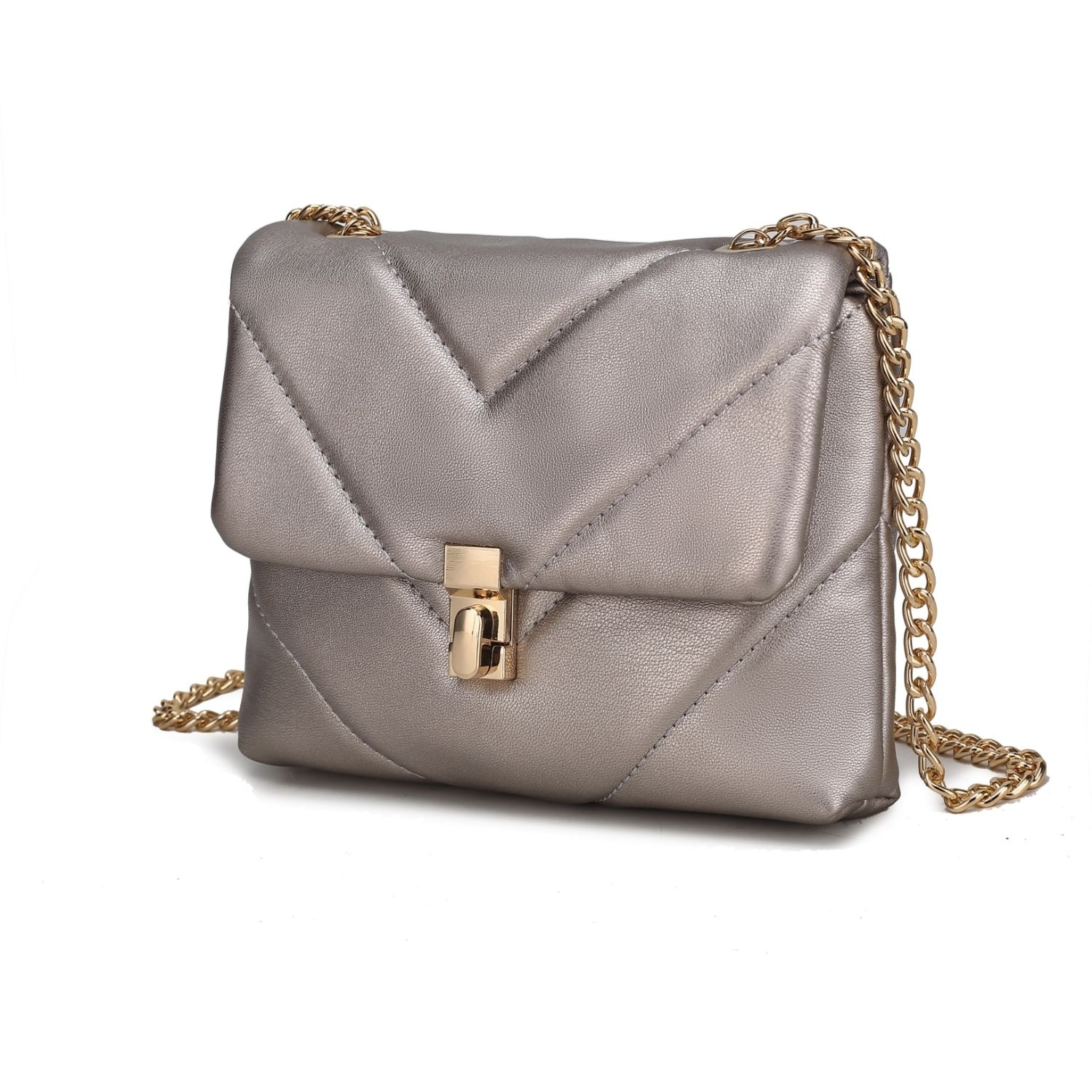 MKF Collection Ellie Crossbody Handbag By Mia K - Pewter