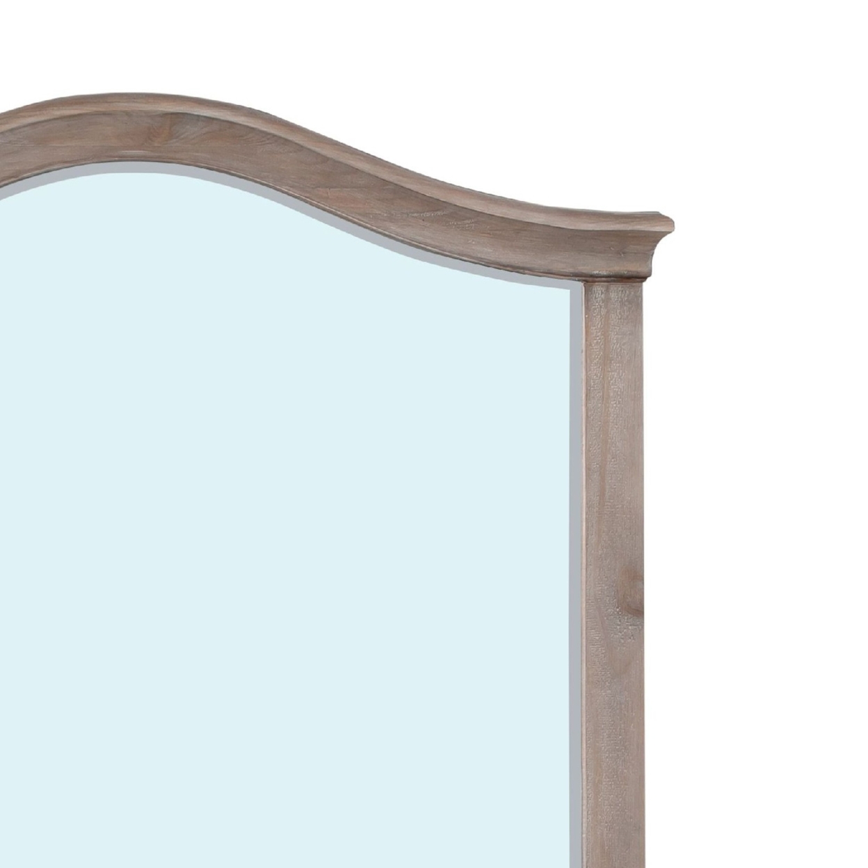 40 Inch Smith Modern Rectangular Wall Mirror, Glossy Pine Wood Frame, Brown- Saltoro Sherpi