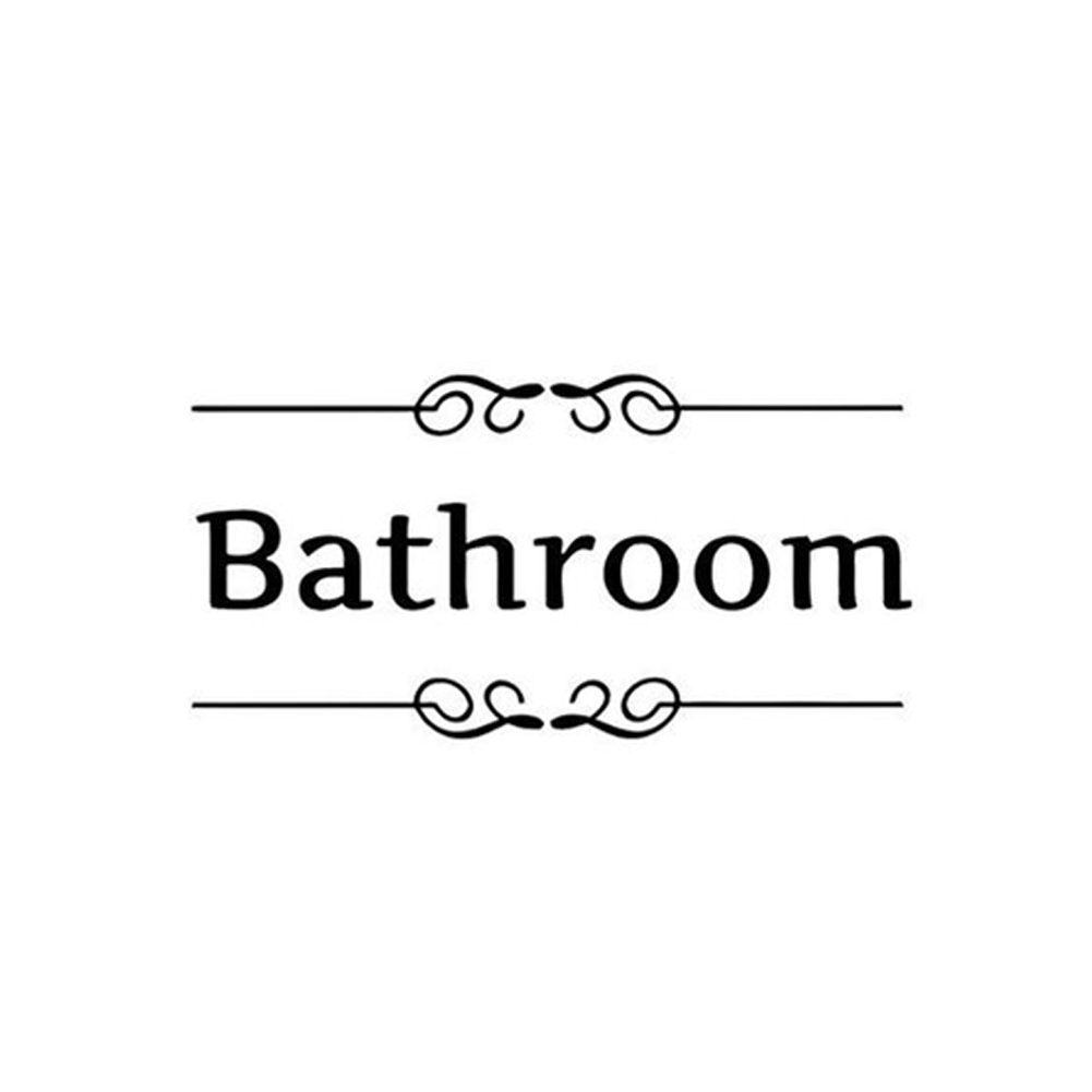 Removable Waterproof Bathroom Toilet Door Wall Decal Sticker Home DIY Decor - bathroom