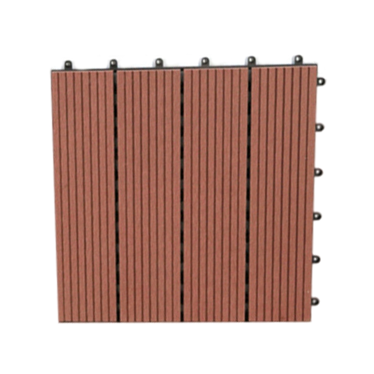 Wan 1Pc Convenient Floor Tile Flame Retardant Eco-friendly Waterproof Easy Installation Plastic Tile for Home - brown