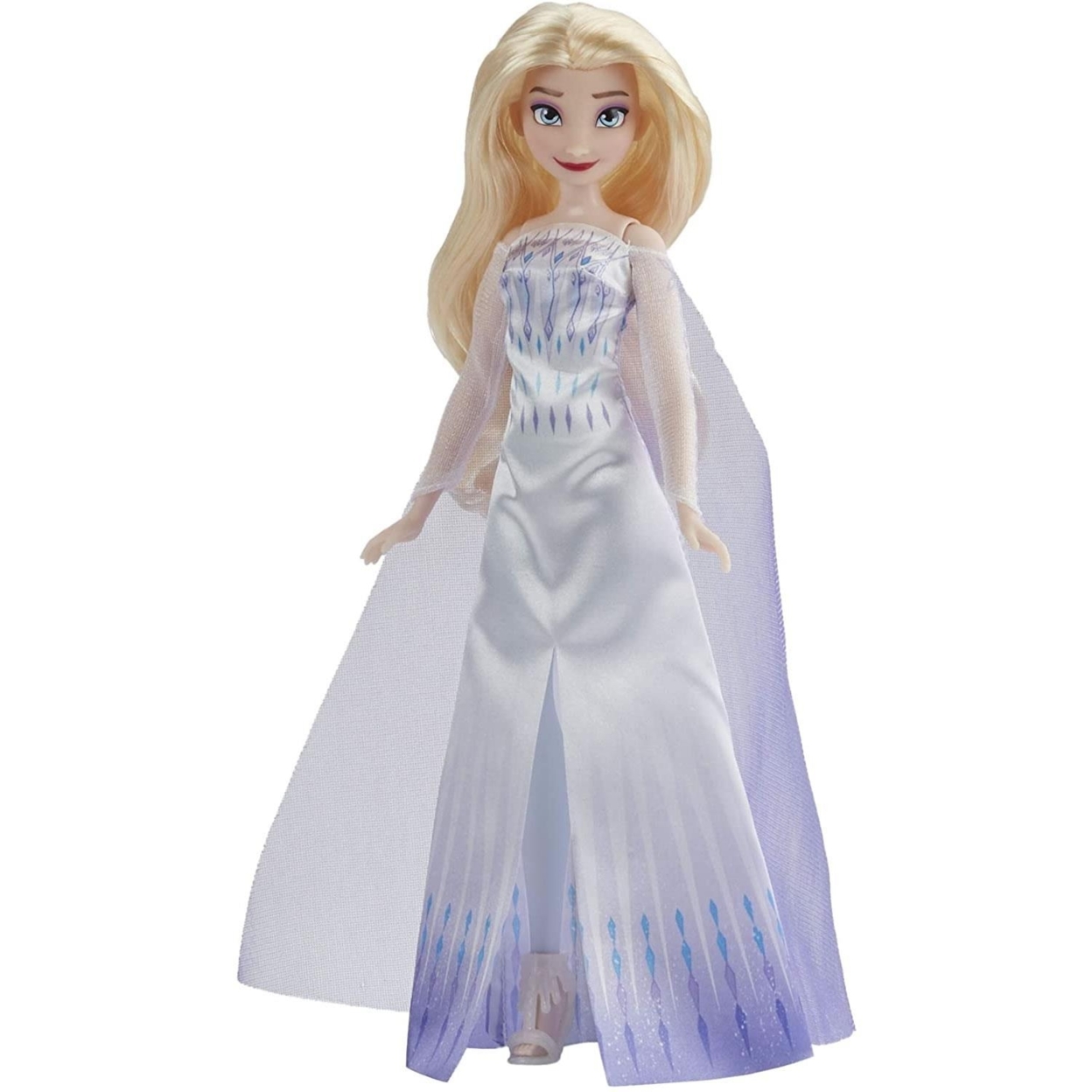 Disney Frozen 2 Queen Elsa Fashion Doll Blonde Blue Gown Cape Posable Hasbro