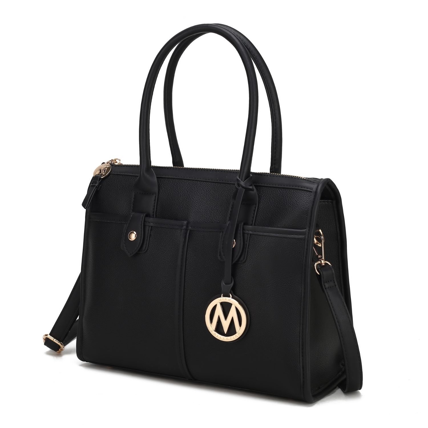 MKF Collection Livia Satchel Handbag By Mia K - Black - Black