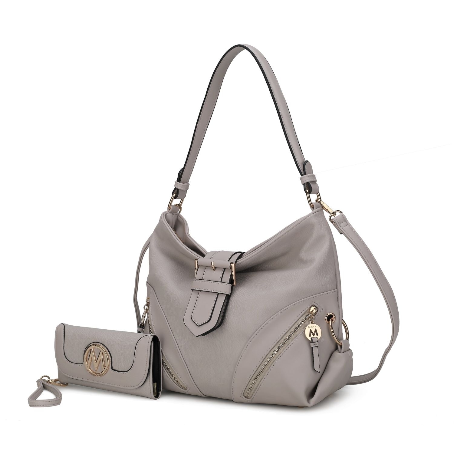 MKF Collection Rafaela Shoulder Handbag By Mia K - Light Grey